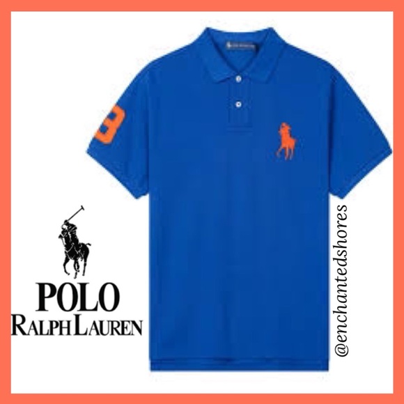 Polo Ralph Lauren Vintage Short Sleeve Shirt Embroidered Big Pony Blue Size XL - Picture 2 of 16